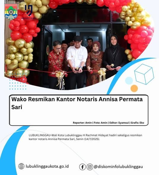 ‎Wako Resmikan Kantor Notaris Annisa Permata Sari ‎