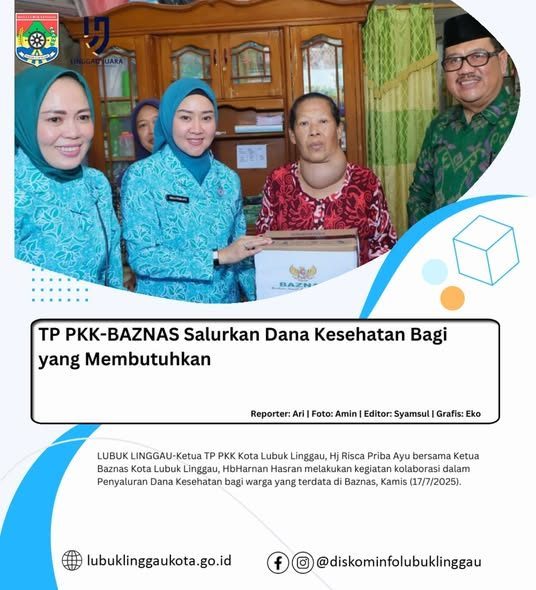 TP PKK-BAZNAS Salurkan Dana Kesehatan Bagi yang Membutuhkan