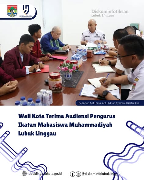 Wali Kota Terima Audiensi Pengurus Ikatan Mahasiswa Muhammadiyah Lubuk Linggau
