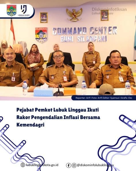 Pejabat Pemkot Lubuk Linggau Ikuti Rakor Pengendalian Inflasi Bersama Kemendagri