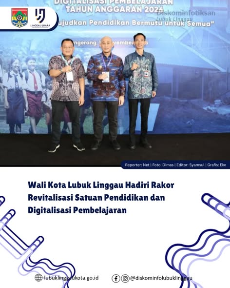 Wali Kota Lubuk Linggau Hadiri Rakor Revitalisasi Satuan Pendidikan dan Digitalisasi Pembelajaran