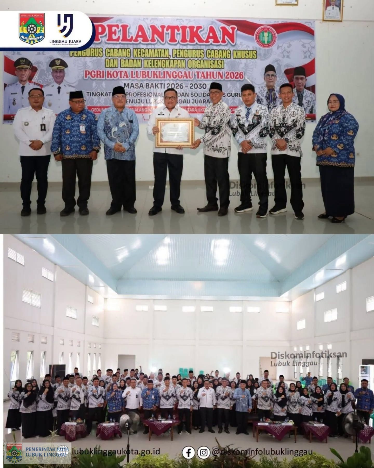 Sekda Hadiri Pelantikan Pengurus PGRI Cabang Kecamatan dan Cabang Khusus Kota Lubuk Linggau * Masa Bakti 2026-2030