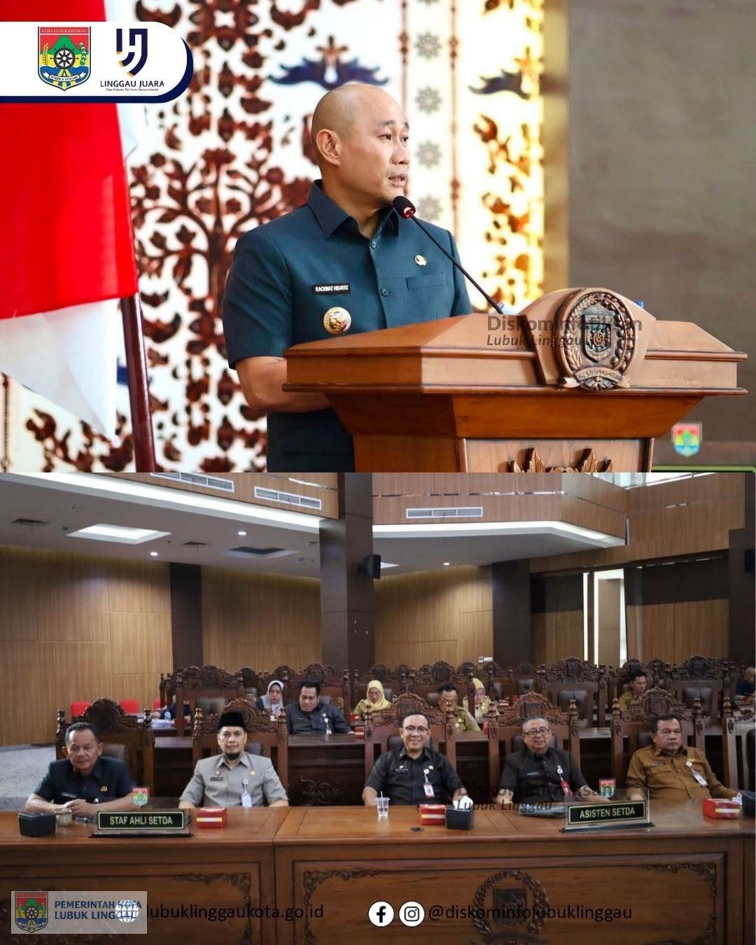 H Rachmat Hidayat menyampaikan langsung jawaban eksekutif atas pemandangan umum fraksi-fraksi DPRD terhadap penyampaian Raperda Pertanggungjawaban Pelaksanaan APBD tahun 2025.