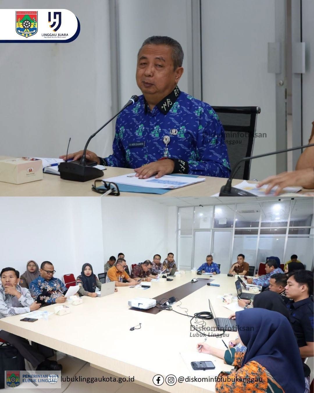 Asisten Pemerintahan dan Kesra Pimpin Desk Monev SPM Triwulan II Pemkot Lubuk Linggau
