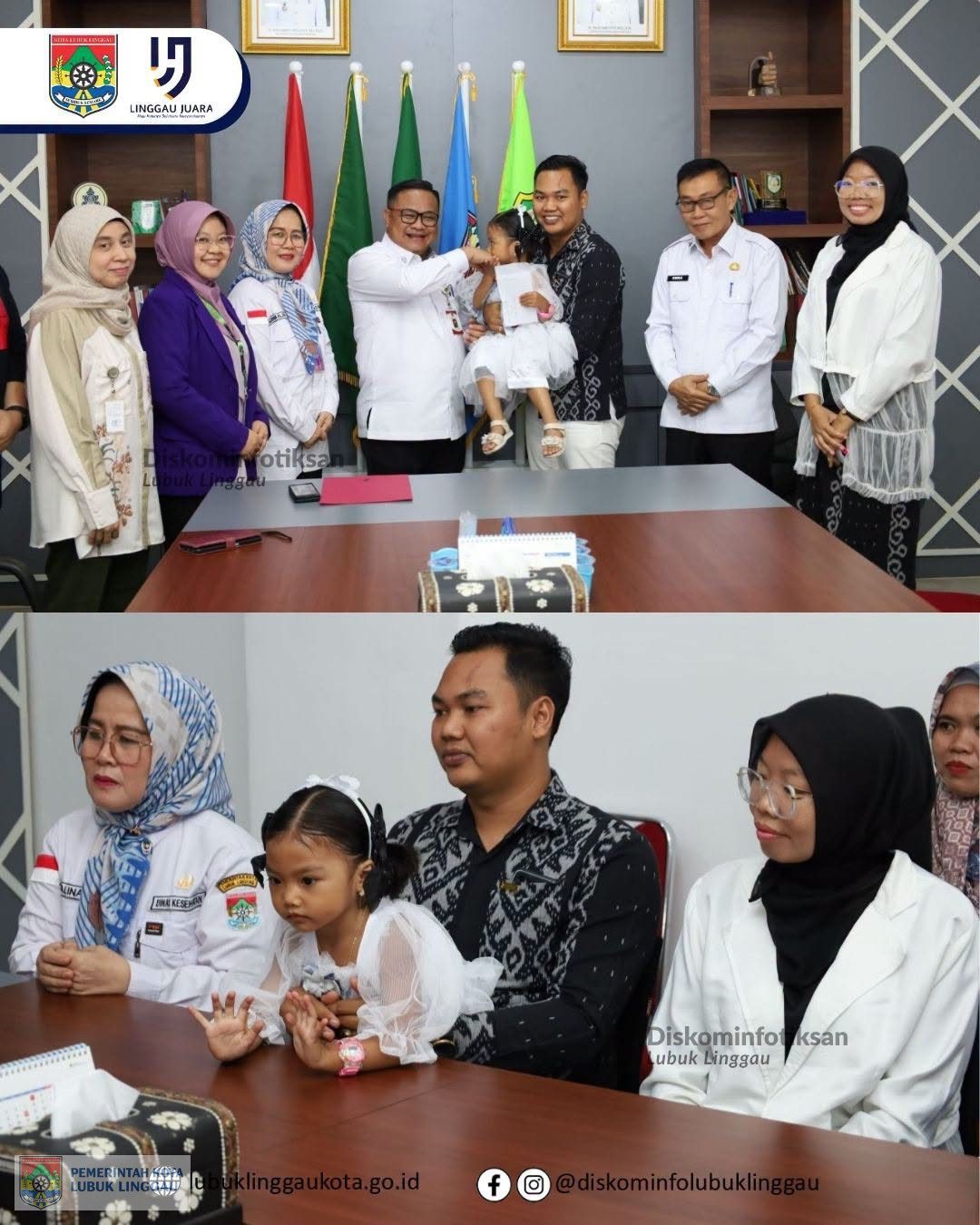 Sekda Lubuk Linggau Terima Audiensi Pemenang Lomba Balita Tingkat Kota Tahun 2026