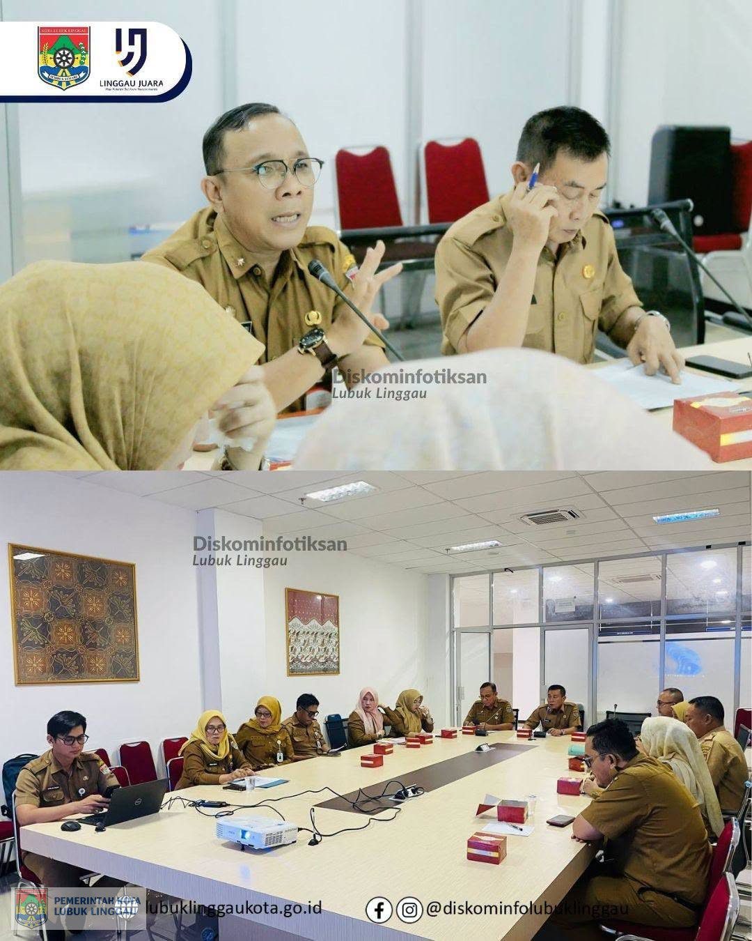 ASISTEN II Bidang Perekonomian dan Pembangunan, H Emra Endi Kesuma memimpin rapat Audit Kinerja di Op Room Dayang Torek LT.