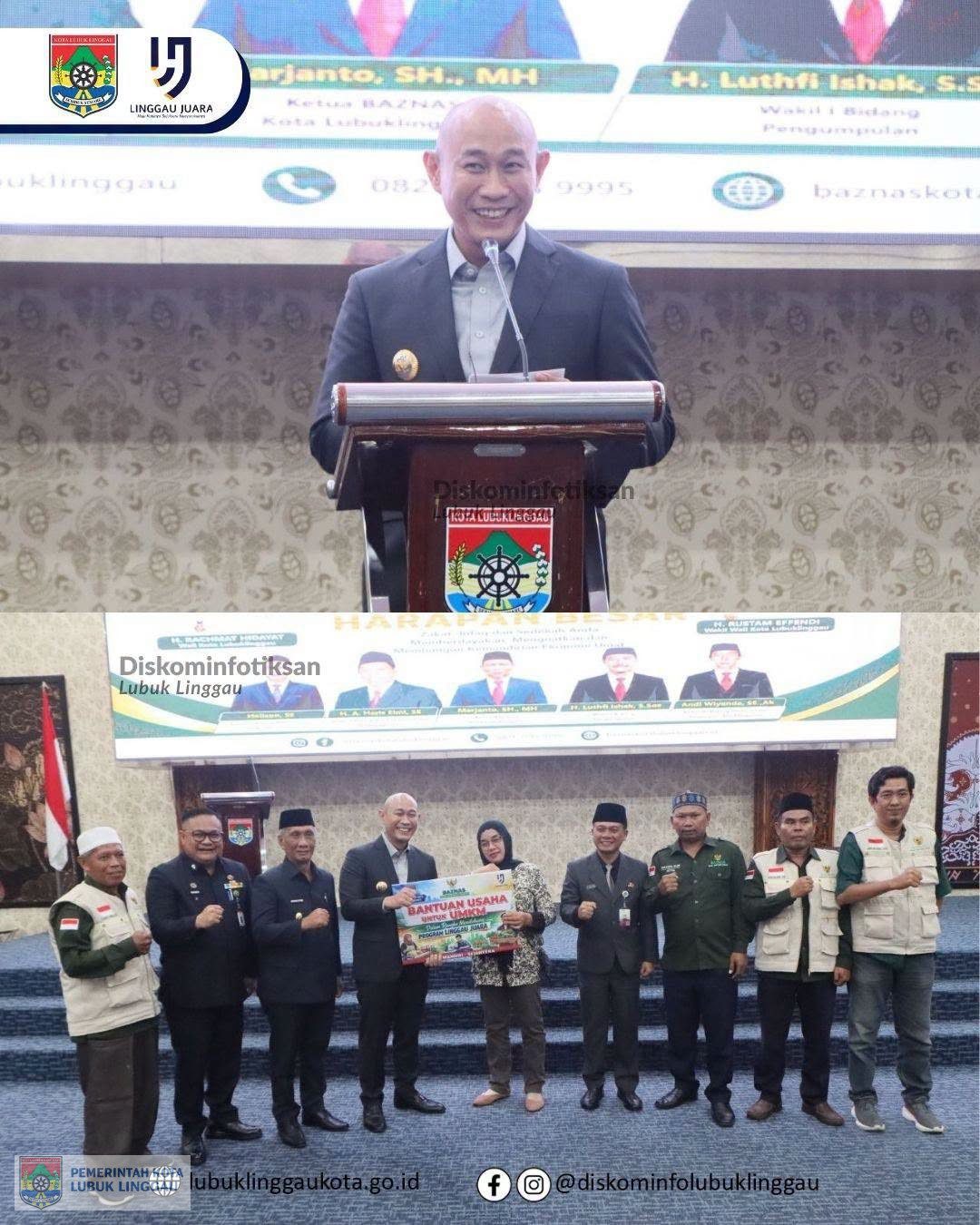 Wali Kota Serahkan Bantuan UMKM Program 'Linggau Juara' 