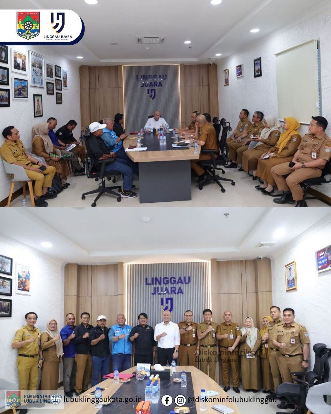 Wali Kota Lubuk Linggau, H Rachmat Hidayat menerima audiensi Pengurus KORMI Kota Lubuk Linggau di ruang kerjanya dalam rangka keikutsertaan Porprov II Kormi Sumsel 2026 di Kabupaten Muara Enim, Selasa (15/9/2025). 