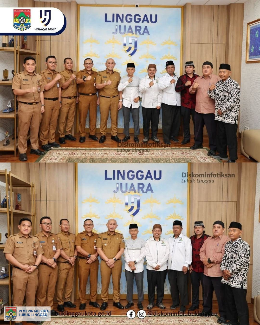 Wali Kota Lubuk Linggau, H Rachmat Hidayat menerima audiensi pengurus Lembaga Dakwah Islam Indonesia (LDII) Kota Lubuk Linggau, di ruang kerjanya, Senin (21/09/2026).