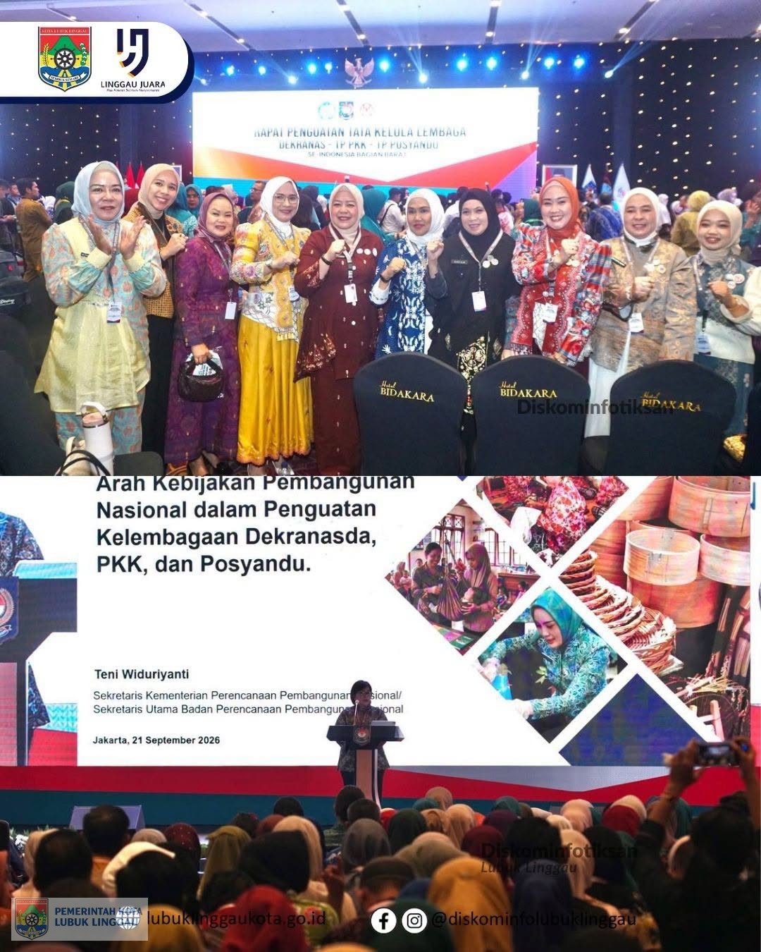 Hj Risca Priba Ayu Hadiri Rapat Penguatan Tata Kelola DEKRANAS, TP PKK dan TP POSYANDU