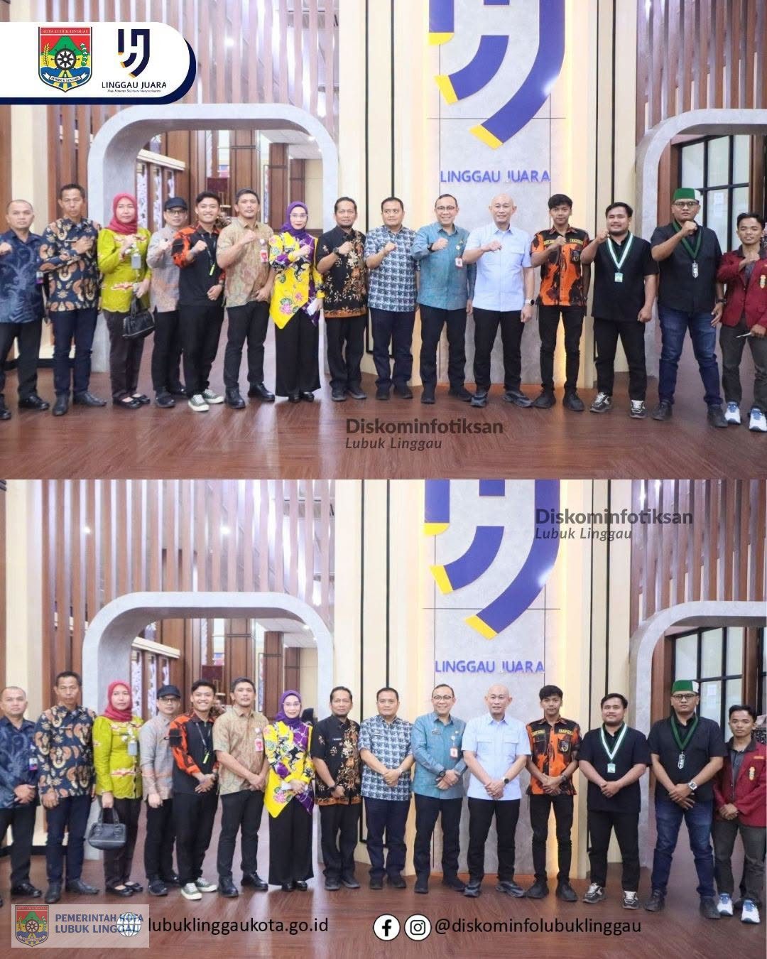 Wali Kota Lubuk Linggau, H Rachmat Hidayat menerima audiensi Pimpinan Cipayung Plus Silampari di Pemkot Lubuk Linggau, Kamis (24/9/2026)