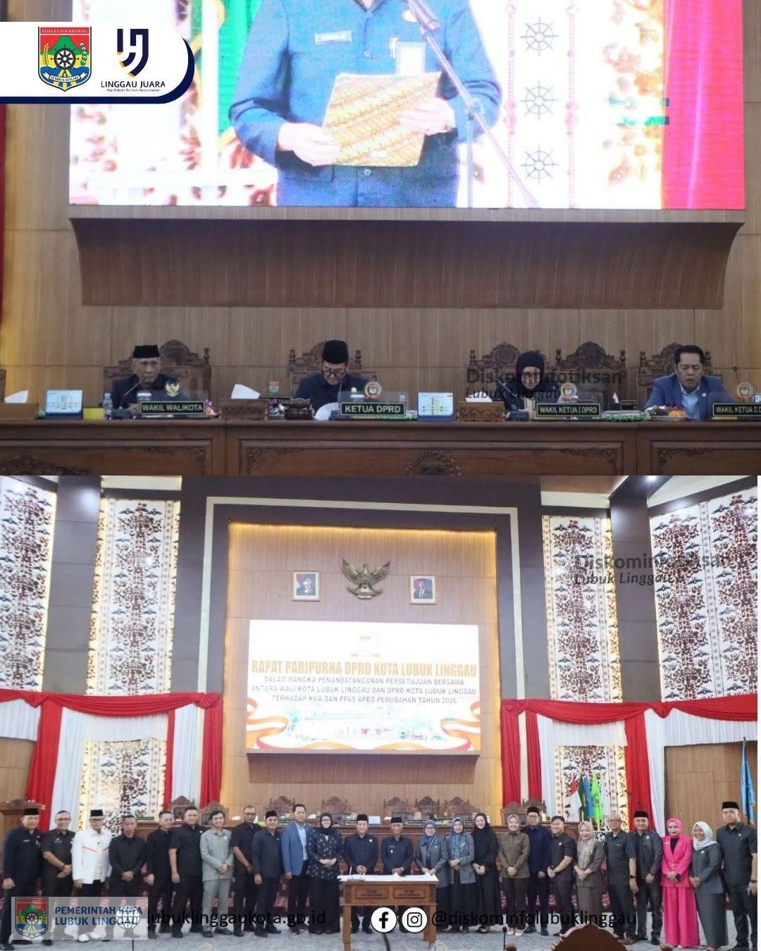 Wawako Hadiri Paripurna Penandatanganan Persetujuan KUA dan PPAS APBDP 2026