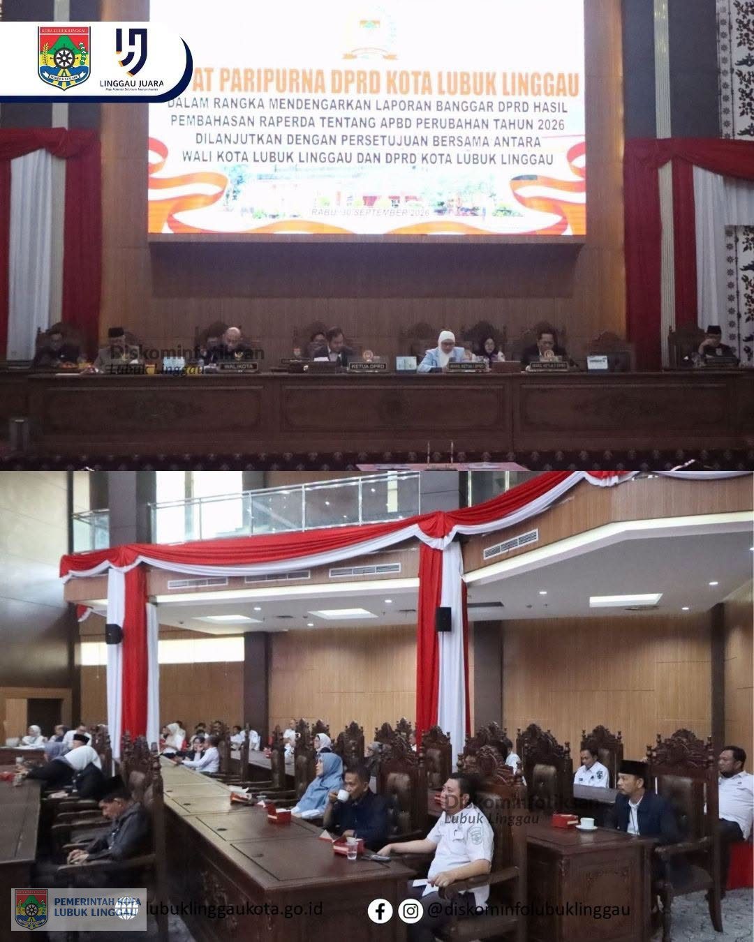 DPRD Kota Lubuk Linggau Sahkan APBD Perubahan Tahun 2026 