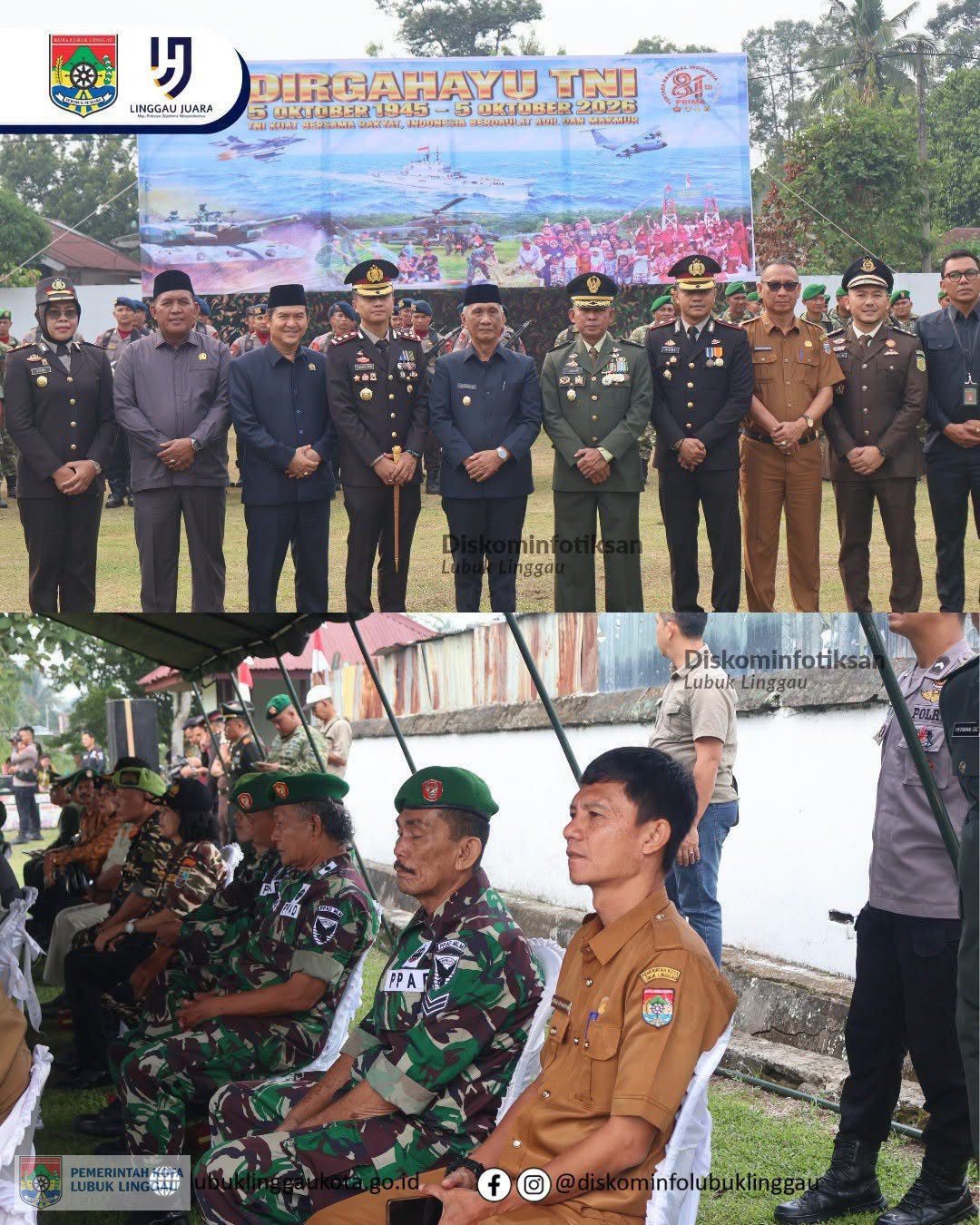 Wakil Wali Kota Lubuk Linggau Hadiri Upacara HUT ke-81 TNI